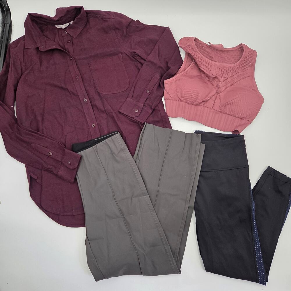 LOT 4 Athleta women SZ S Legging Pant Flannel Activewear Casual Workout